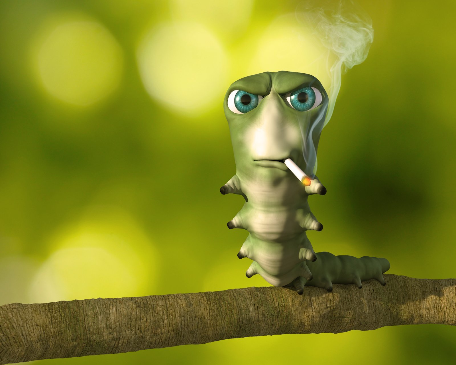 Smoking Caterpillar Original Image